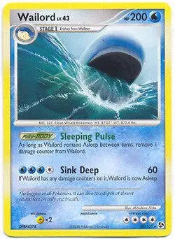 Pokemon Diamond & Pearl Great Encounters - Wailord (Rare) Card 30/106 - Image 1