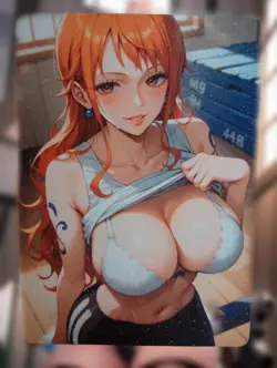 Nami One Piece Anime Waifu Sexy Goddess Doujin Card - Image 2