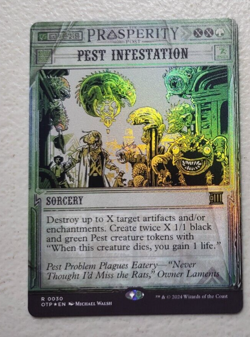 1x MTG - Pest Infestation FOIL OTP Breaking News - 30 - RARE NM Free Shipping - Image 1