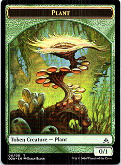 Plant Token Magic The Gathering Oath Of The Gatewatch Light Play - Image 1