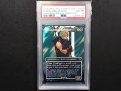 MTG Final Fantasy Borderless Surge Foil Cloud Midgar Mercenary #0520 PSA 10 - Image 1