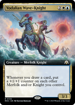 Vodalian Wave-Knight (Extended Art) [March of the Machine Commander] Magic MTG - Image 1