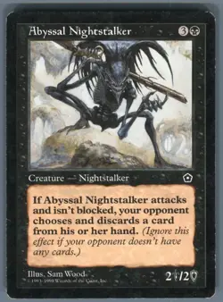 Magic_the_gathering Portal Second Age Abyssal Nightstalker # Near Mint or Better - Image 1