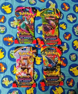 Pokemon TCG Mega Evolution Phantasmal Flames 4x Sleeved Booster Pack Art Set New - Image 1