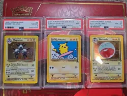 Pokemon PSA Vintage Lot Surfing Pikachu, Magneton, 1st Edition Electrode + BONUS - Image 1