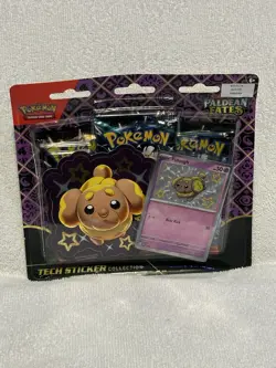 Pokemon Paldean Fates Tech Sticker Collection 3 Booster Pack Blister- Fidough - Image 3