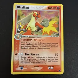 Pokemon TCG Blaziken 3/109 Holo Rare EX Battle Stadium - Image 1