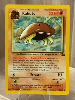 Pokemon - Kabuto [1999 Wizards] #50/62 Common (NM-MT) - Fossil Set - Image 1