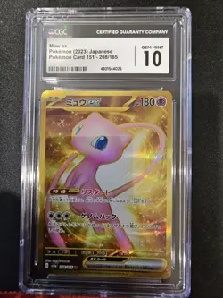 Pokemon TCG: Mew EX 208/165 Ultra Rare Gold UR Japanese 151 SV2a CGC 10 Gem Mint - Image 1