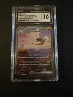 CGC 10 Gem Mint Charizard ex 201/165 Pokemon 151 SAR SV2a 2023 Japanese Graded - Image 1