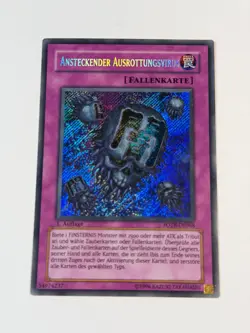 Yugioh GERMAN Eradicator Epidemic Virus FOTB-DE068 Secret Rare 1st Edition HP - Image 1