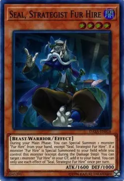 Seal, Strategist Fur Hire - DASA-EN018 - Super Rare - Unlimited - Lightly Played - Image 1