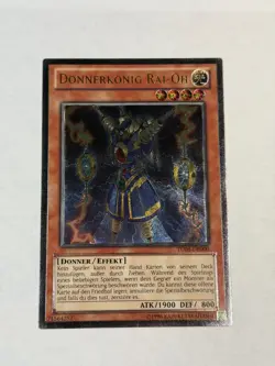Yugioh GERMAN Thunder King Rai-Oh TU08-DE000 EN000 Ultimate Rare Promo NM - Image 1