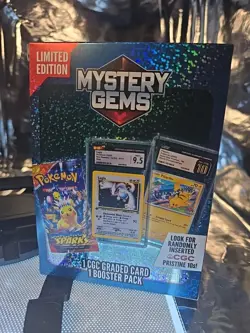 Pokemon Mystery Gems Limited Edition Box & 8 Surging ⚡Sparks Boosters🌟 91cards - Image 3