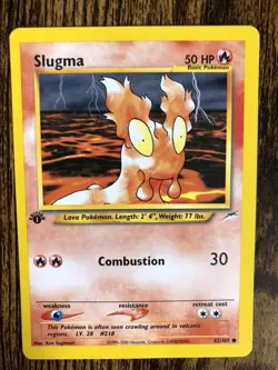 Slugma 82/105 Neo Destiny 1st Edition Pokemon TCG Card WOTC NM/Mint - Image 1