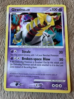 2009 Pokemon TCG Platinum Giratina Lv.59 HP 100 Rare Non Holo Card 27/127 LP - Image 1