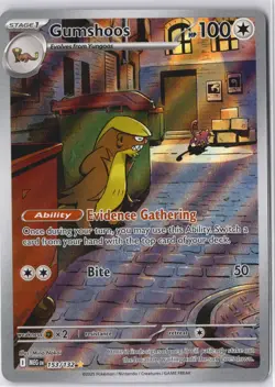 Pokemon Gumshoos 153/132 Art Illustration Rare Mega Evolution Pokemon Card NM - Image 1