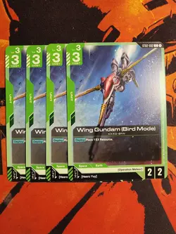 Gundam Card Game Wing Gundam (Bird Mode) ST02-002 Playset 4X - Image 1