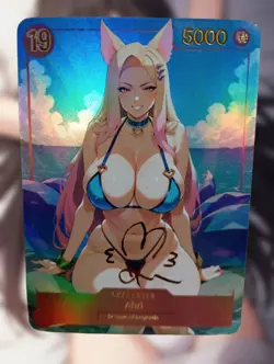 Ahri League Of Legends Anime Waifu Sexy Goddess Doujin Card - Image 1