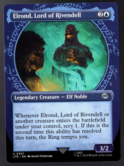 (x4) Elrond, Lord of Rivendell 0307 Showcase Uncommon Lord of the Rings MTG NM - Image 1