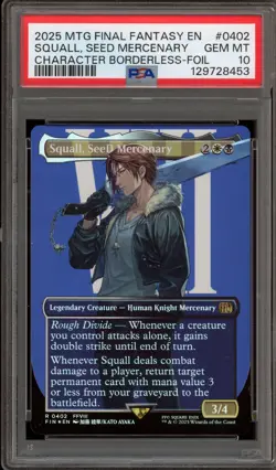 Magic MTG Squall Seed Mercenary FF CHAR Borderless Foil #0402 PSA 10 - Image 1