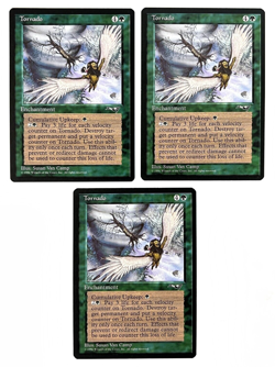 Tornado x3 Alliances Rare Green Magic the Gathering MTG Reserved List LP-EX - Image 1