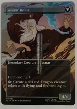 FOIL The Legend of Roku Borderless MTG TLA 0357 Mythic NM Last Airbender ATLA - Image 2