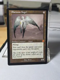 1X MTG Platinum Angel Brothers War Retro Non Foil Free Ship LP - Image 1