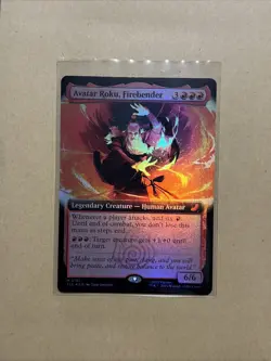 MTG Avatar Roku, Firebender TLE 0191 M NM FOIL Extended Art - Image 1
