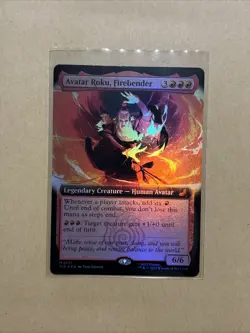 MTG Avatar Roku, Firebender TLE 0191 M NM FOIL Extended Art - Image 2