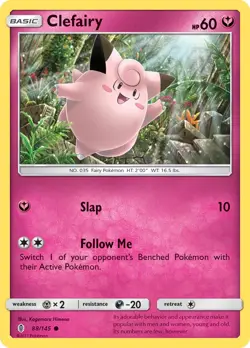 Clefairy 88/145 Guardians Rising Pokemon Card NM - Image 1