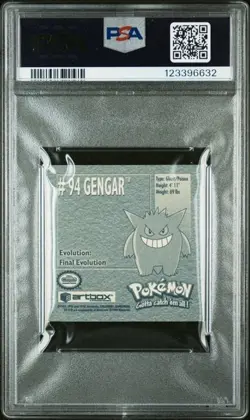 1999 Pokemon Series 1 Stickers Gengar #94 Vintage PSA 8 NM-MT - Image 2