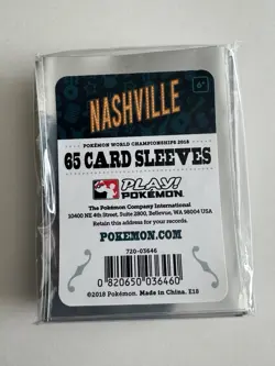 Pokemon World Championship 2018 Nashville Sleeves (65 Ct) Sealed - Image 2