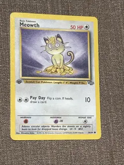 Meowth 56/64 Pokemon TCG Jungle Regular 1st Edition Common Lightly Played LP - Image 2