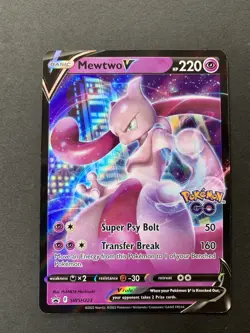Mewtwo V Black Star Promo Full Art Pokemon Go SWSH223 NM / Mint - Image 1