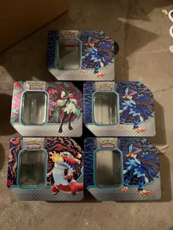 Lot Of Empty Pokemon Mini Tins / Tins / Pokeballs ! 151 , Paldea Partners + More - Image 4