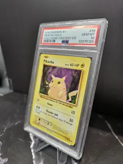 2016 POKEMON XY EVOLUTIONS PSA 10 PIKACHU HOLO CRACKED ICE 35/108 - Image 3