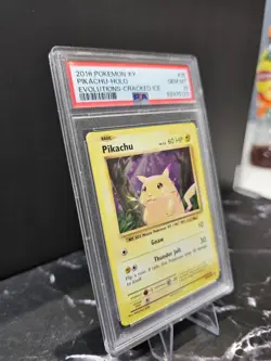 2016 POKEMON XY EVOLUTIONS PSA 10 PIKACHU HOLO CRACKED ICE 35/108 - Image 4