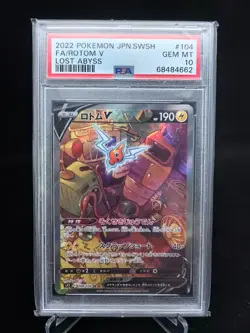 PSA 10 GEM MINT JAPANESE POKEMON 2022 ROTOM V 104/100 LOST ABYSS S11 - Image 1