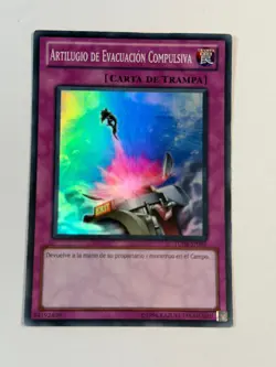 Yugioh SPANISH Compulsory Evacuation Device TU04-SP005 EN005 Super Rare LP - Image 1