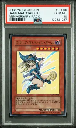 PSA 10 2008 YU-GI-OH! JAPANESE DARK MAGICIAN GIRL YAP1-ANNIVERSARY PACK JP006 - Image 1