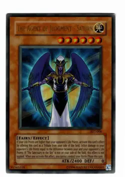 Yugioh- 1X The Agent of Judgment - Saturn - Ultra Rare - Unl - AST-006 - LP - Image 1