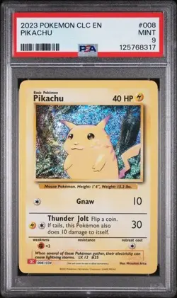 Pikachu 008/034 CLC Holo Promo Pokemon TCG Classic Collection Card 2023 PSA 9 !! - Image 1