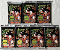 1996 Dragon Ball Z Pack Lot Of 7 JPP Amada Trading Cards Sealed 10 Card Packs - Image 1