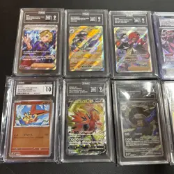 10 Card Graded Pokemon Card Lot TAG, Beckett, And CGC Victini, Dark Sylveon, Etc - Image 2