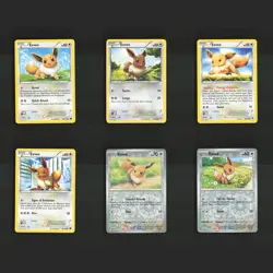 Pokemon Eevee Vintage & Modern Reverse Holo Collection Bundle Set 6 Cards Lot - Image 1