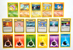 Pokemon BASE Set - Uncommon, Common 17 Card Lot Vintage 1999 WOTC LP-NM - Image 1