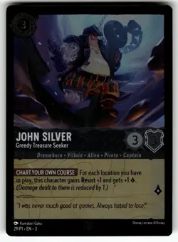 John Silver - Greedy Treasure Seeker Promo (Cold Foil) Lorcana Promo Cards 29 LP - Image 1