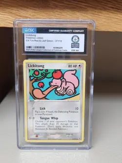 CGC WORLD RECORD Lickitung 2004 EX Fire Red & Leaf Green 37/112 Pokemon Card - Image 1