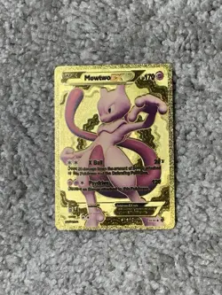 Pokemon Mewtwo EX HP170 X Ball Gold Foil Fan Art Card - Image 1